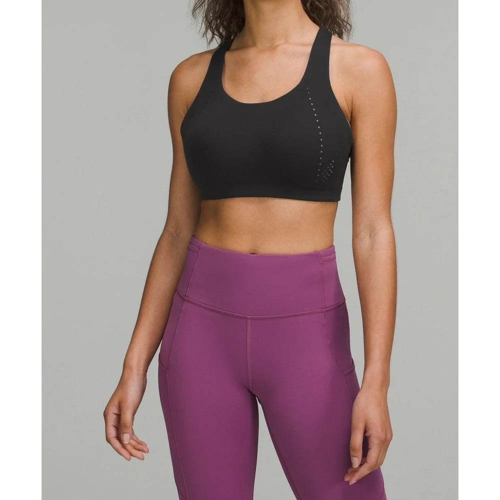Lululemon AirSupport Bra Black Size 38D High Impact Running‎ Sports Bra